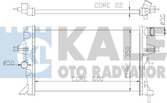 KALE OTO RADYATÖR 363500 - Radiatore, Raffreddamento motore autozon.pro