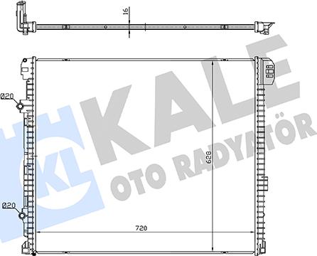 KALE OTO RADYATÖR 363585 - Radiatore bassa temperatura, Intercooler autozon.pro