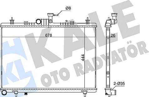 KALE OTO RADYATÖR 363580 - Radiatore, Raffreddamento motore autozon.pro