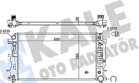 KALE OTO RADYATÖR 363530 - Radiatore, Raffreddamento motore autozon.pro