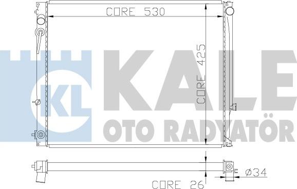 KALE OTO RADYATÖR 363600 - Radiatore, Raffreddamento motore autozon.pro