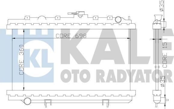 KALE OTO RADYATÖR 363000 - Radiatore, Raffreddamento motore autozon.pro