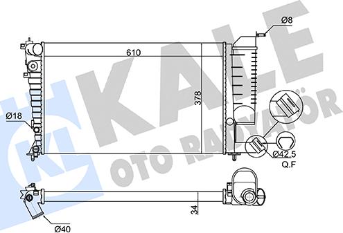 KALE OTO RADYATÖR 363080 - Radiatore, Raffreddamento motore autozon.pro