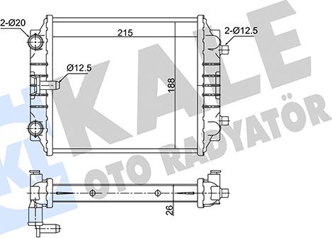 KALE OTO RADYATÖR 363190 - Radiatore, Raffreddamento motore autozon.pro