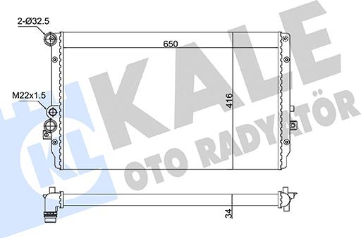 KALE OTO RADYATÖR 363160 - Radiatore, Raffreddamento motore autozon.pro