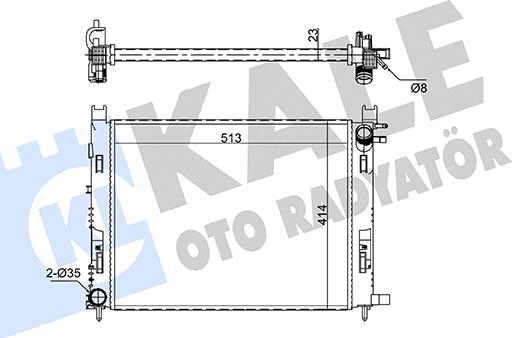 KALE OTO RADYATÖR 363120 - Radiatore, Raffreddamento motore autozon.pro