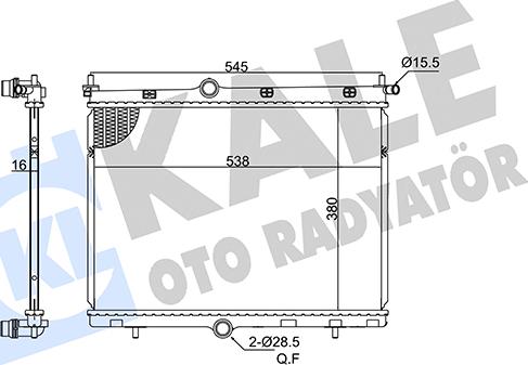 KALE OTO RADYATÖR 363205 - Radiatore, Raffreddamento motore autozon.pro