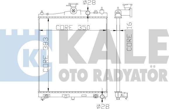 KALE OTO RADYATÖR 363200 - Radiatore, Raffreddamento motore autozon.pro