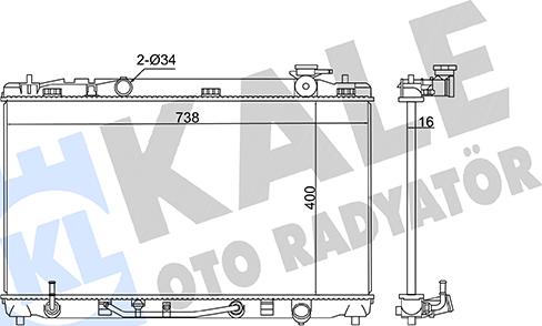 KALE OTO RADYATÖR 362405 - Radiatore, Raffreddamento motore autozon.pro