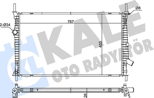 KALE OTO RADYATÖR 362680 - Radiatore, Raffreddamento motore autozon.pro