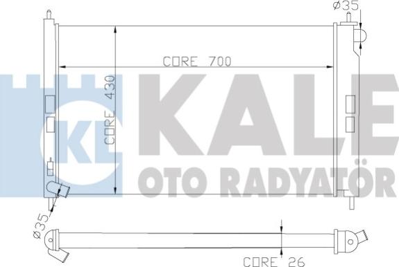 KALE OTO RADYATÖR 362100 - Radiatore, Raffreddamento motore autozon.pro