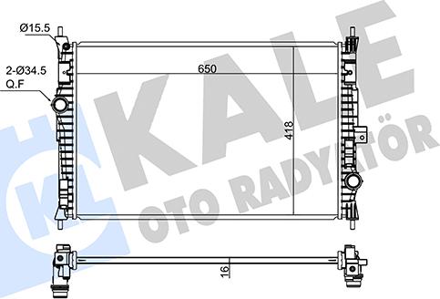 KALE OTO RADYATÖR 362345 - Radiatore, Raffreddamento motore autozon.pro