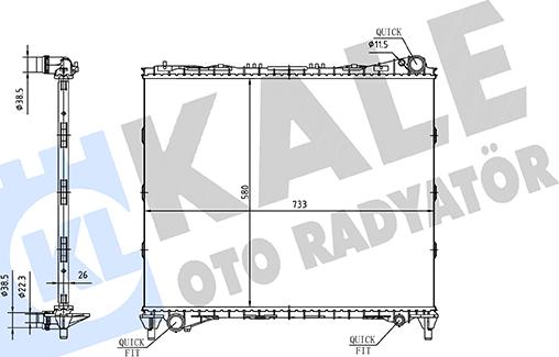 KALE OTO RADYATÖR 362210 - Radiatore, Raffreddamento motore autozon.pro