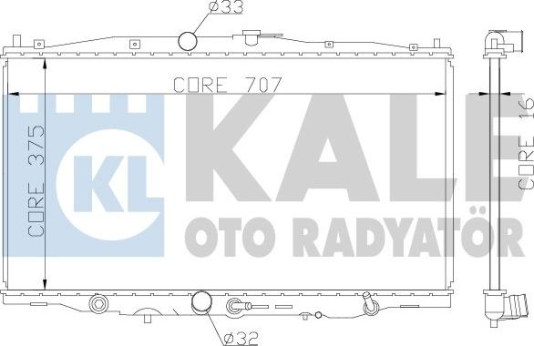 KALE OTO RADYATÖR 384100 - Radiatore, Raffreddamento motore autozon.pro