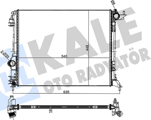 KALE OTO RADYATÖR 333800 - Radiatore, Raffreddamento motore autozon.pro