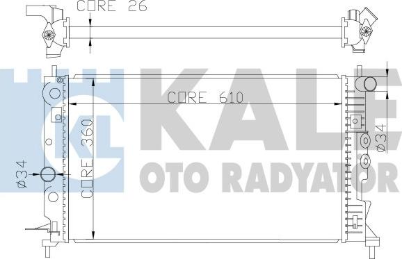 KALE OTO RADYATÖR 374100 - Radiatore, Raffreddamento motore autozon.pro