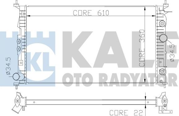 KALE OTO RADYATÖR 374200 - Radiatore, Raffreddamento motore autozon.pro