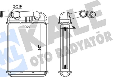 KALE OTO RADYATÖR 370660 - Scambiatore calore, Riscaldamento abitacolo autozon.pro