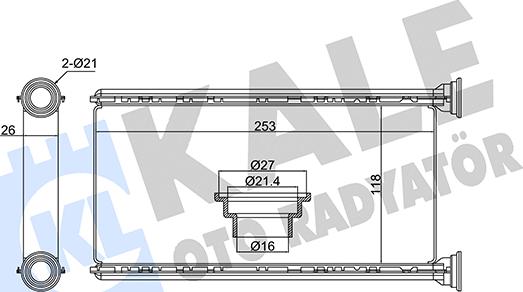 KALE OTO RADYATÖR 370635 - Scambiatore calore, Riscaldamento abitacolo autozon.pro