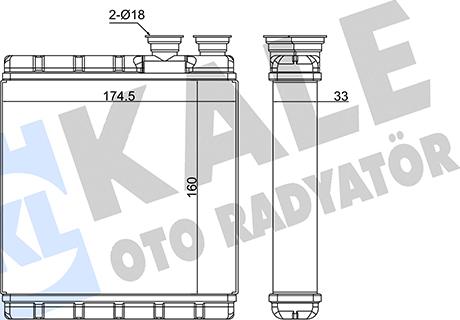 KALE OTO RADYATÖR 370630 - Scambiatore calore, Riscaldamento abitacolo autozon.pro