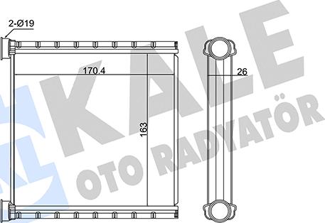 KALE OTO RADYATÖR 370625 - Scambiatore calore, Riscaldamento abitacolo autozon.pro