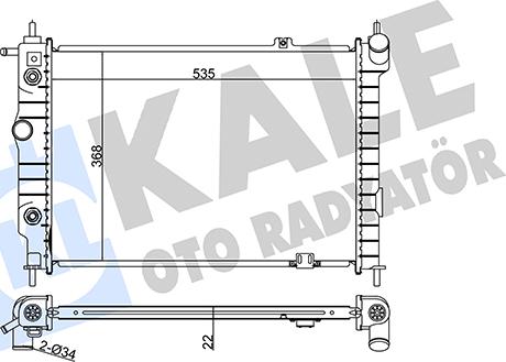 KALE OTO RADYATÖR 370800 - Radiatore, Raffreddamento motore autozon.pro