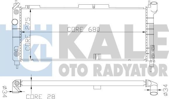 KALE OTO RADYATÖR 371 400 - Radiatore, Raffreddamento motore autozon.pro