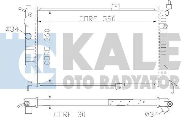 KALE OTO RADYATÖR 371 000 - Radiatore, Raffreddamento motore autozon.pro