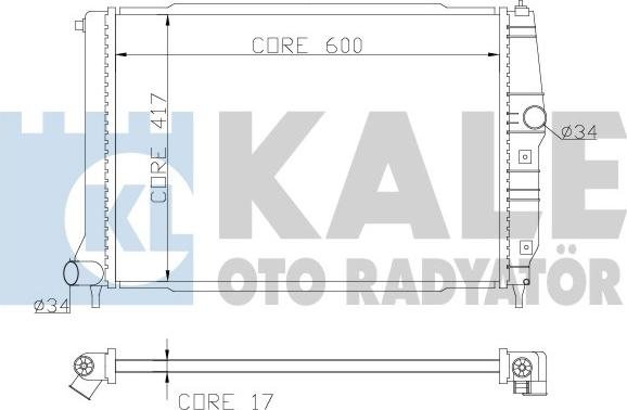 KALE OTO RADYATÖR 372200 - Radiatore, Raffreddamento motore autozon.pro