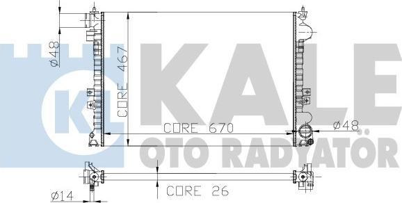 KALE OTO RADYATÖR 242500 - Radiatore, Raffreddamento motore autozon.pro