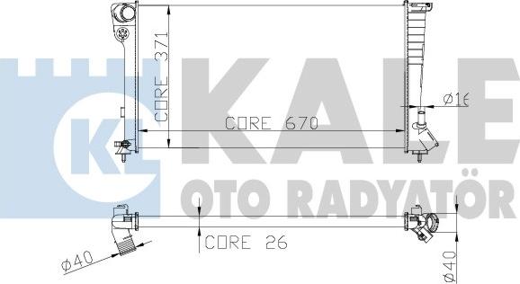 KALE OTO RADYATÖR 257600 - Radiatore, Raffreddamento motore autozon.pro