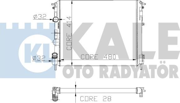 KALE OTO RADYATÖR 205600 - Radiatore, Raffreddamento motore autozon.pro