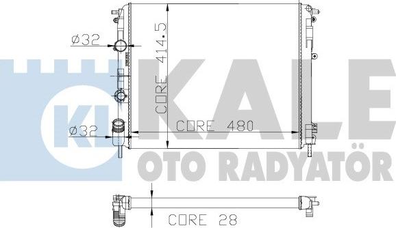 KALE OTO RADYATÖR 205700 - Radiatore, Raffreddamento motore autozon.pro