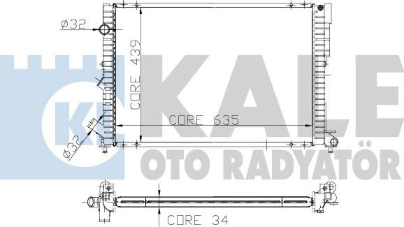 KALE OTO RADYATÖR 208400 - Radiatore, Raffreddamento motore autozon.pro