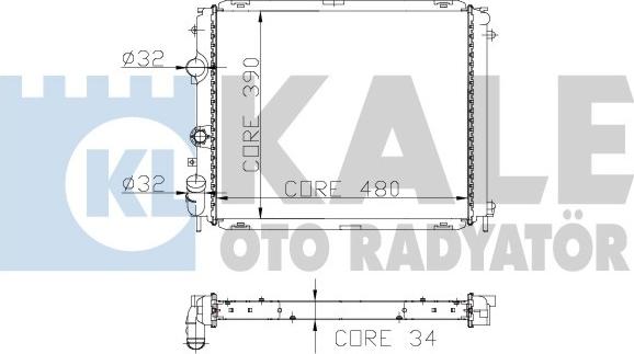 KALE OTO RADYATÖR 208100 - Radiatore, Raffreddamento motore autozon.pro