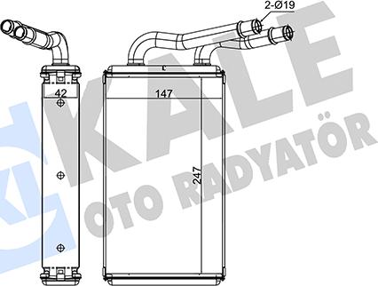 KALE OTO RADYATÖR 203600 - Scambiatore calore, Riscaldamento abitacolo autozon.pro