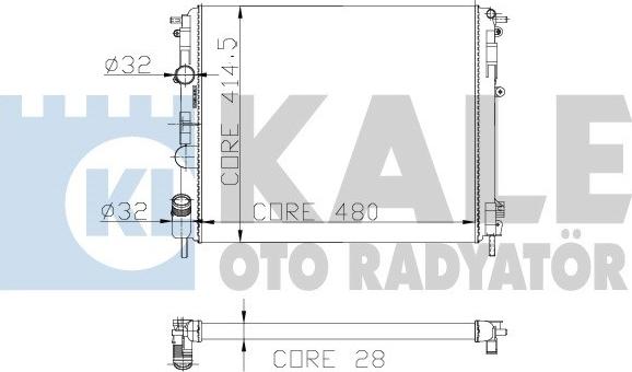 KALE OTO RADYATÖR 207100 - Radiatore, Raffreddamento motore autozon.pro