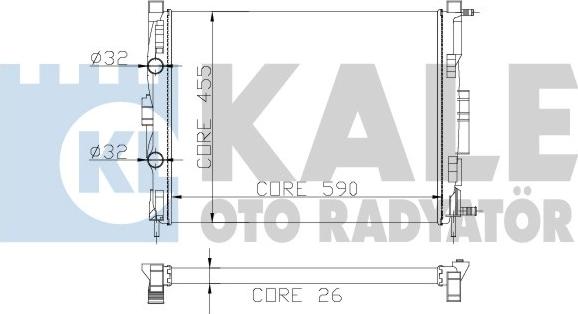 KALE OTO RADYATÖR 207200 - Radiatore, Raffreddamento motore autozon.pro