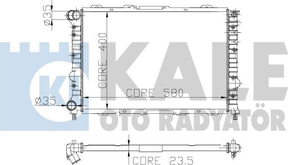 KALE OTO RADYATÖR 230800 - Radiatore, Raffreddamento motore autozon.pro