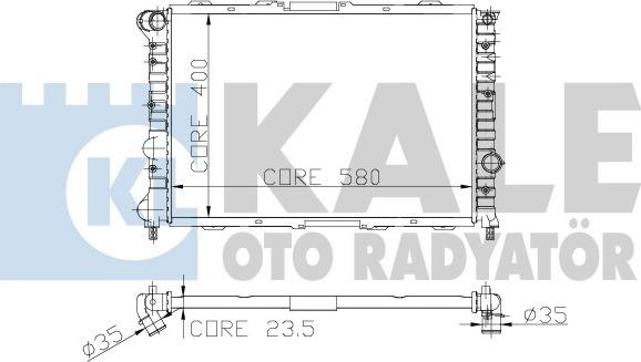 KALE OTO RADYATÖR 230700 - Radiatore, Raffreddamento motore autozon.pro