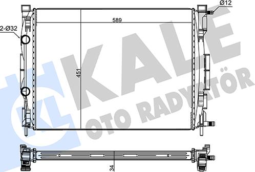 KALE OTO RADYATÖR 221100 - Radiatore, Raffreddamento motore autozon.pro