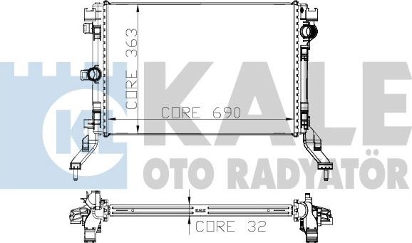 KALE OTO RADYATÖR 273800 - Radiatore, Raffreddamento motore autozon.pro