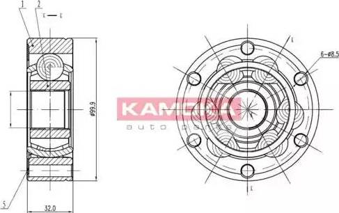 Kamoka 9024 - Kit giunti, Semiasse autozon.pro