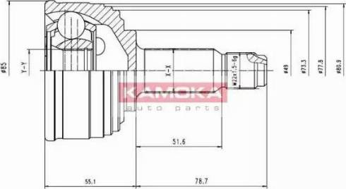 Kamoka 6422 - Kit giunti, Semiasse autozon.pro