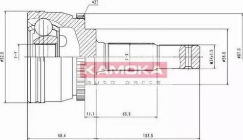 Kamoka 6848 - Kit giunti, Semiasse autozon.pro