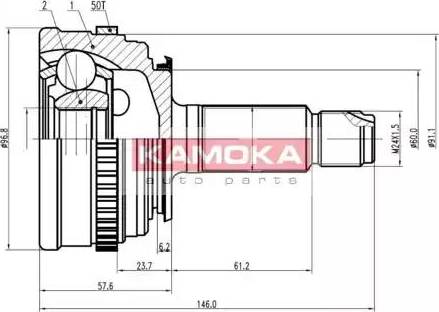 Kamoka 6800 - Kit giunti, Semiasse autozon.pro