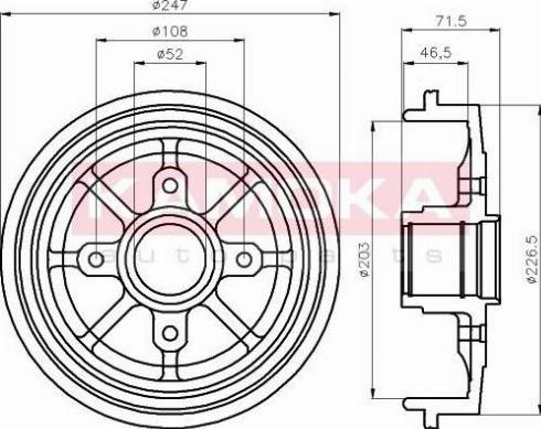 Kamoka 104053 - Tamburo freno autozon.pro