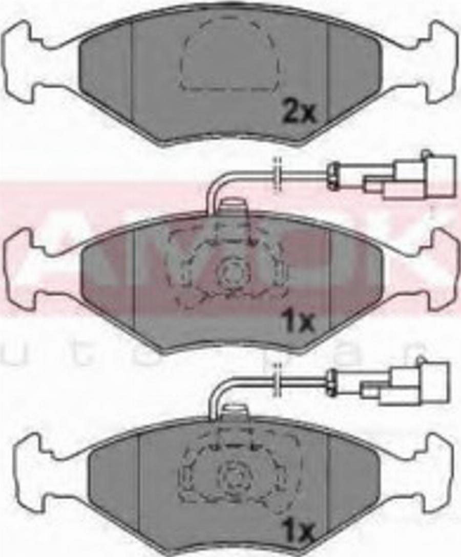 Kamoka 1011824 - Kit pastiglie freno, Freno a disco autozon.pro