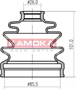 Kamoka 1146956 - Cuffia, Semiasse autozon.pro