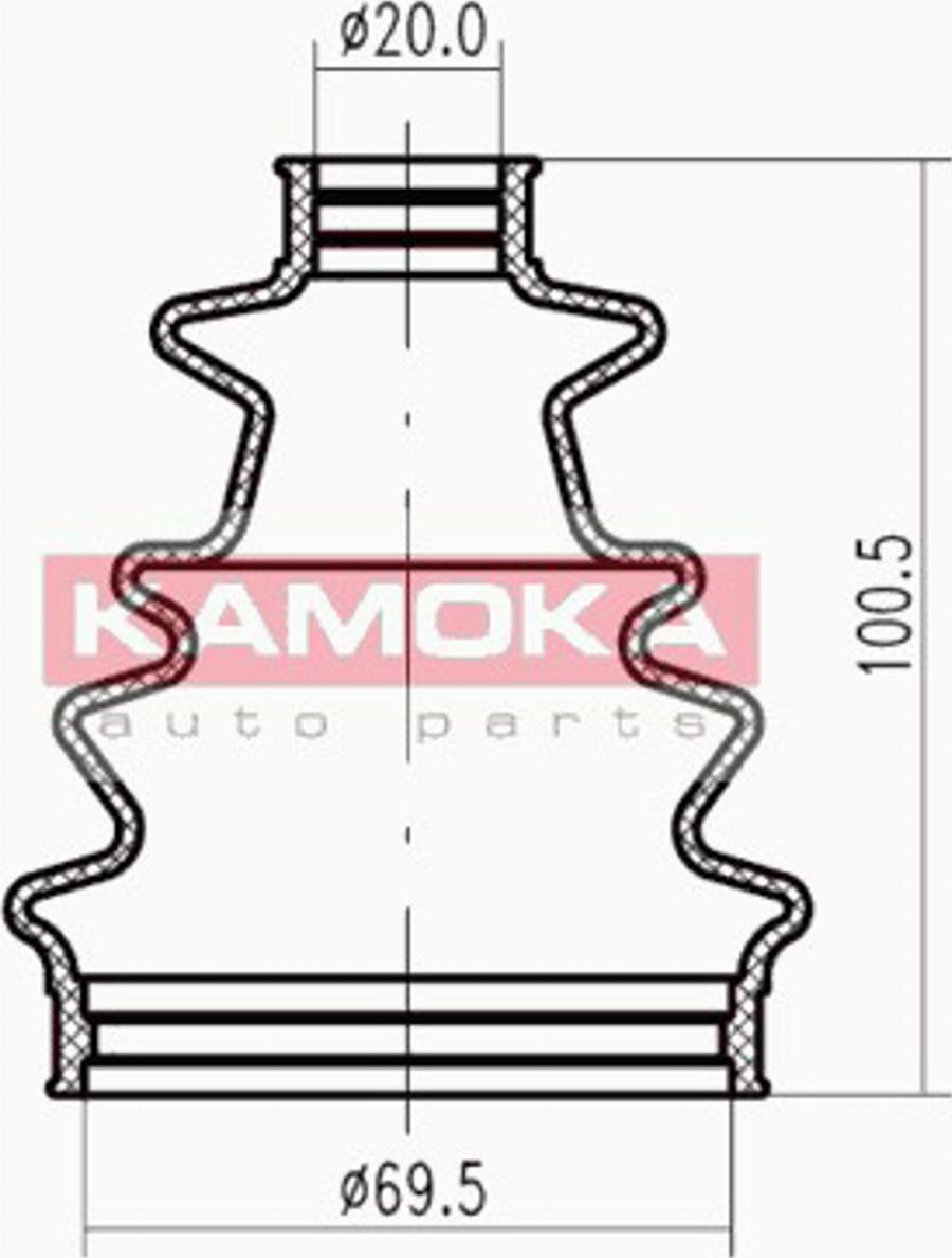 Kamoka 1146348 - Cuffia, Semiasse autozon.pro